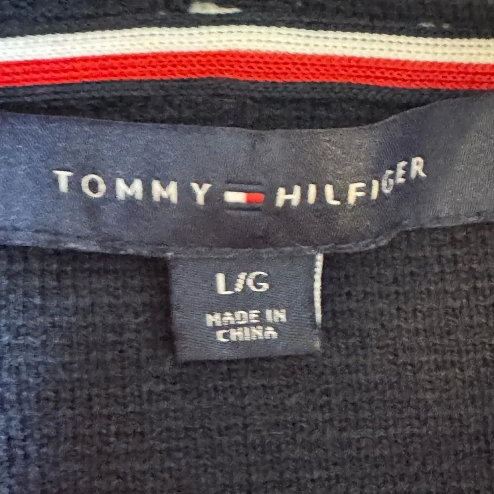Tommy Hilfiger Sweater Womens Size Large Ski‎ Pullover Knit Hoodie Embroidered